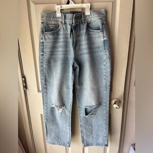 Express new Distressed Light Blue Jeans Cotton not stretch